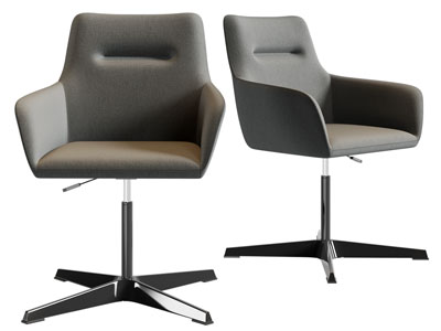 现代十字形支撑休闲椅子