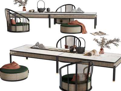 侘寂风茶桌椅组合