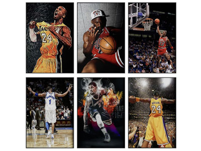 现代球星装饰挂画