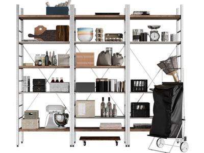 现代开放式装饰架