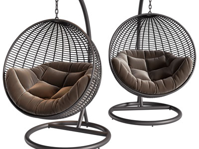 现代金属框架的吊椅