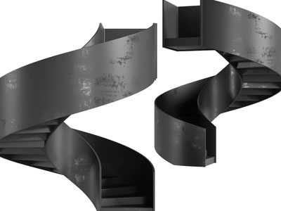 现代旋转楼梯3d模型 现代旋转楼梯