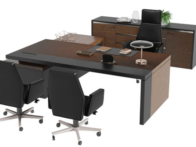 现代老板台、老板桌椅组合