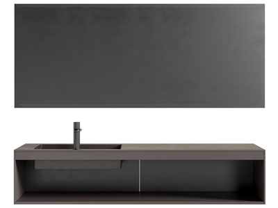 现代悬挂式洗手台