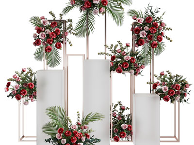 现代轻奢花卉美陈