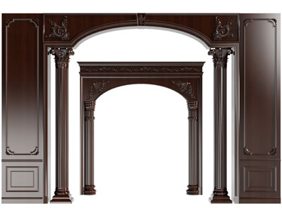 欧式雕花垭口、拱门3d模型 欧式雕花垭口、拱门