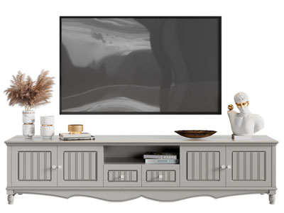 简欧电视柜、电视机