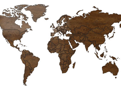 世界地图墙饰挂件