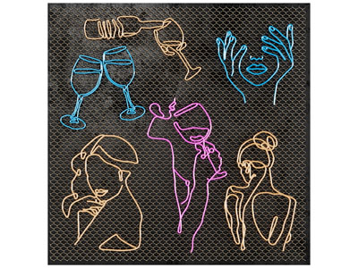 现代装饰灯、墙饰挂件、霓虹灯