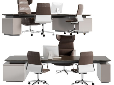 现代老板台、老板桌椅组合