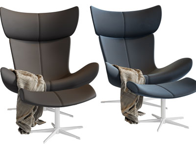 现代休闲椅子、脚踏