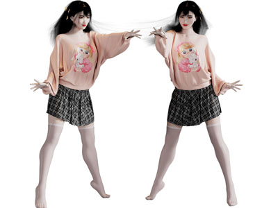 现代跳舞的女孩人物