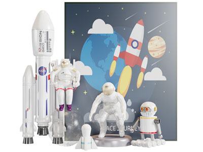 现代宇航员摆件组合