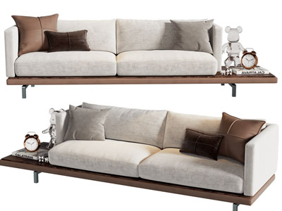 现代布艺双人沙发3d模型 现代布艺双人沙发