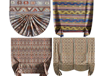 欧式布艺罗马帘、扇帘