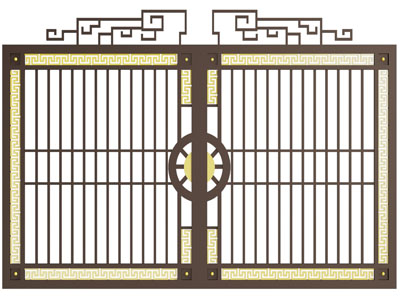 新中式铁艺大门