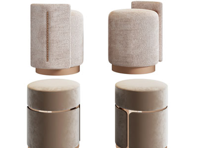 现代轻奢圆形沙发凳子