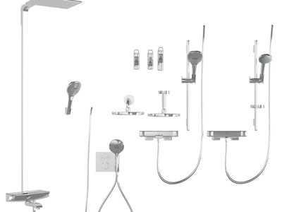 现代不锈钢淋浴花洒