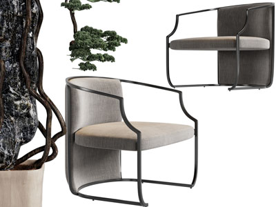 新中式休闲椅子、扶手椅子