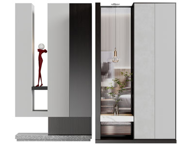 现代玄关装饰鞋柜