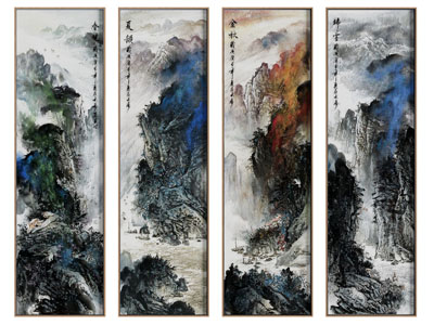 现代山脉装饰挂画