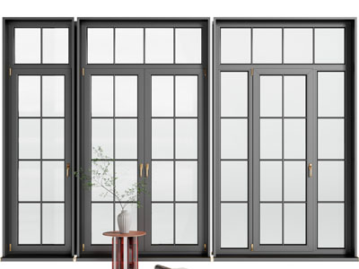 现代单扇、双扇玻璃平开门