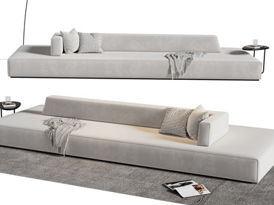 现代极简多人沙发