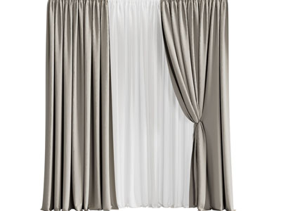 现代布艺窗帘窗纱