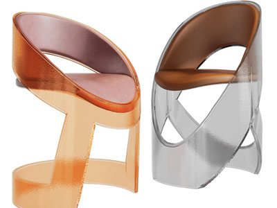 后现代亚克力休闲椅子