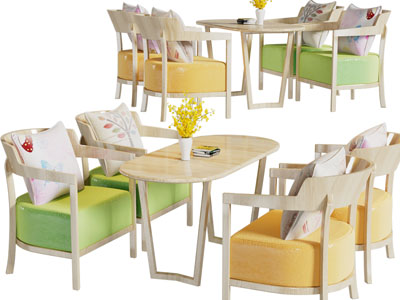 新中式椭圆形餐桌椅组合