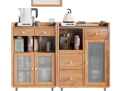 北欧实木餐边柜