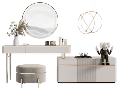 现代轻奢化妆、梳妆台