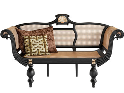 东南亚双人沙发3d模型 东南亚双人沙发