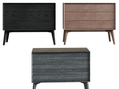 现代实木床头柜