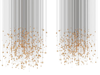 现代轻奢金色泡泡吊灯