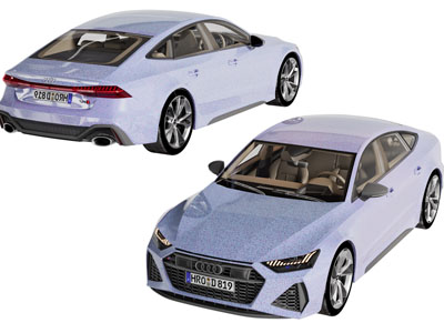 现代天蓝色汽车