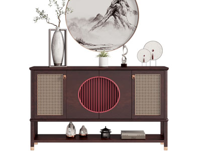 新中式玄关柜、边柜