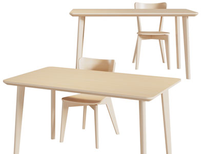 北欧实木书桌椅组合