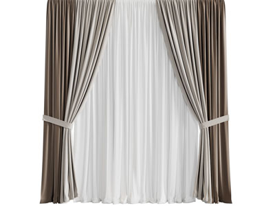 现代布艺窗帘窗纱