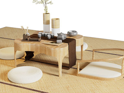 日式茶桌、坐垫