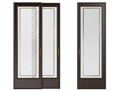 现代锤纹玻璃推拉门