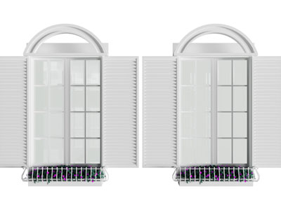 欧式拱形平开窗