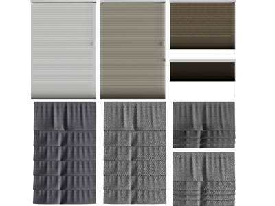 现代布艺拉帘、挂帘