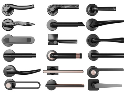 现代金属门拉手3d模型 现代金属门拉手