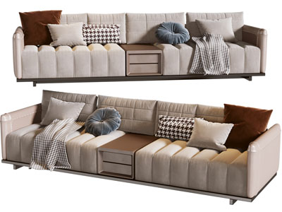 新中式多人沙发