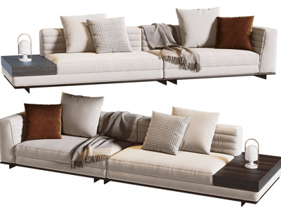 新中式多人沙发