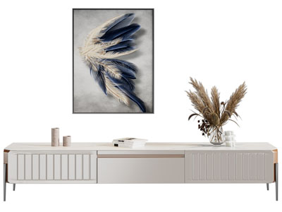 现代电视柜、摆件组合