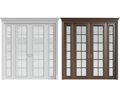 简欧玻璃平开门、大门