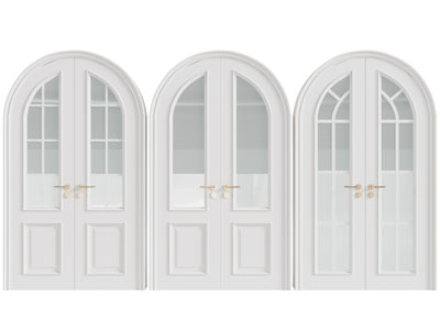 欧式拱形双扇平开门