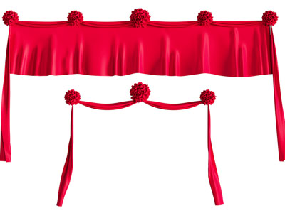 现代揭牌仪式开业牌匾红色剪彩花球